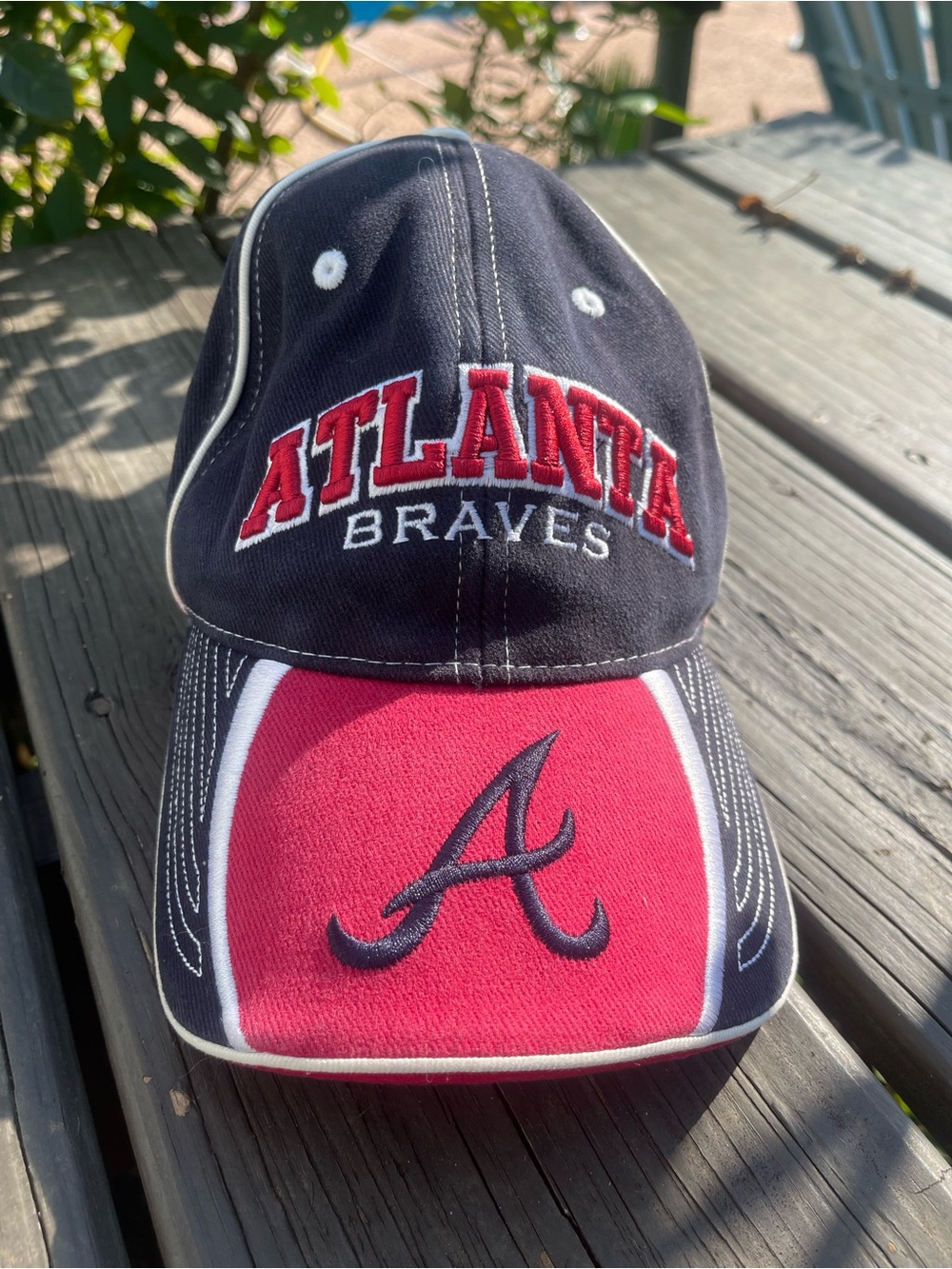 MLB Atlanta Braves Navy Red Black Hat